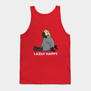 Lazily Happy cocktiel Tank Top